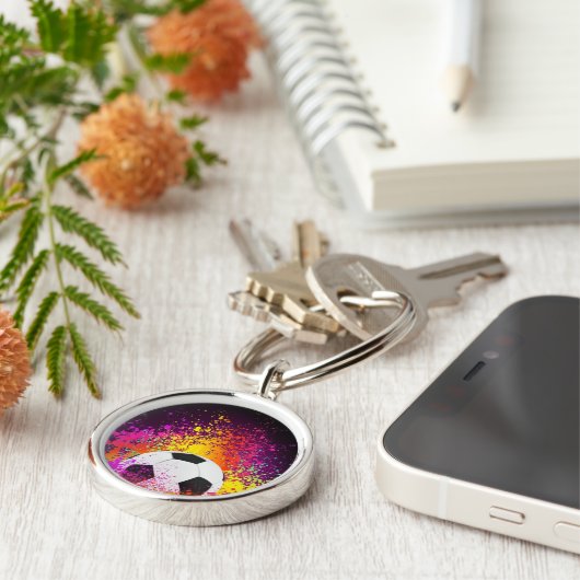 Neon Voetbal Sleutelhanger (Zijkant)