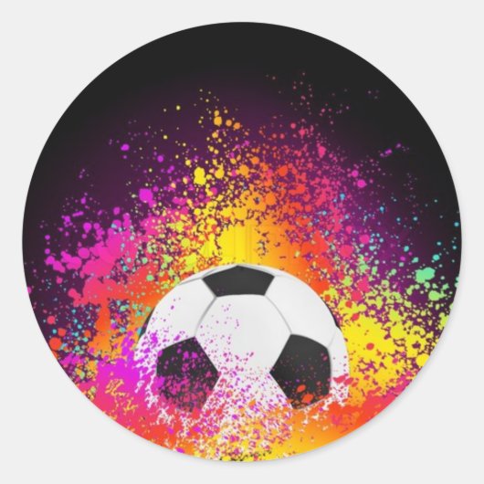 Neon Voetbal Stickers (Voorkant)