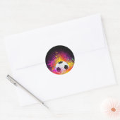 Neon Voetbal Stickers (Envelop)