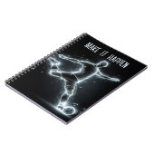 Neon Voetballer Met Quote Notitieboek (Linkerzijde)