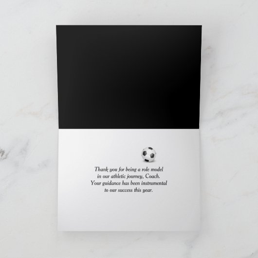 Neon voetbalspeler voor coach dank u kaart (Binnen)