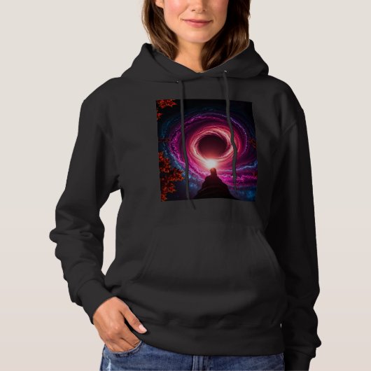"Neon Void Galaxy" Trui — Cosmic Vortex Design | Hoodie (Voorkant)