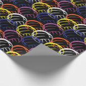 Neon Volleyballen Cadeaupapier (Hoek)