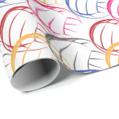 Neon Volleyballen Cadeaupapier (Rol Hoek)