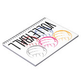Neon Volleyballen Notitieboek (Linkerzijde)