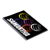 Neon Volleyballen Notitieboek (Rechterzijde)