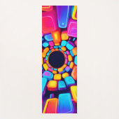 Neon Vormen Abstracte Tunnel Kunst Yogamat (Voorkant)