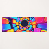 Neon Vormen Abstracte Tunnel Kunst Yogamat (Voorkant (horizontaal))