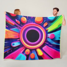 Neon Vortex Abstracte Ruimte Kunst