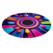 Neon Vortex Abstracte ruimtekunst Snijplank (Hoek)