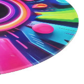 Neon Vortex Abstracte ruimtekunst Snijplank (Hoek)