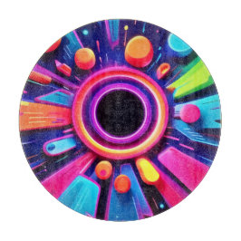 Neon Vortex Abstracte ruimtekunst Snijplank