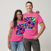 Neon Vortex Abstracte ruimtekunst T-shirt (Unisex)
