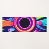 Neon Vortex Abstracte ruimtekunst Yogamat (Voorkant (horizontaal))