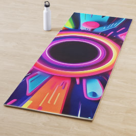 Neon Vortex Abstracte ruimtekunst Yogamat