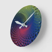 Neon Vortex Acrylwandklok, rond (middelgroot) Ronde Klok (Hoek)