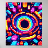 Neon Vortex Odyssey Poster (Voorkant)