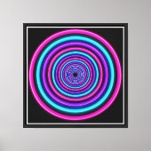 Neon Vortex Ringen Canvas Afdruk (Voorkant)