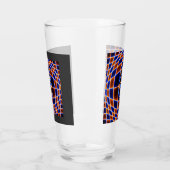 Neon Vortex Star Optical Illusion – Blue Orange Gl Glas (Links)