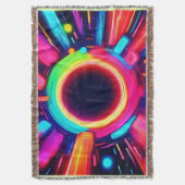 Neon Vortex van Licht Kunst Deken (Voorkant Verticaal)