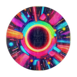 Neon Vortex van Lichtkunst Snijplank