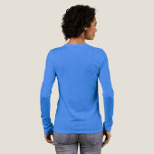 Neon Vos Gezicht – Levendig Gloeiend Design Tri-Blend Shirt (Achterkant)