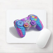 Neon Voxel Gaming Controller Muismat (Met muis)