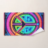 Neon Vredesmandala Bad Handdoek (Handdoek)