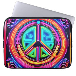 Neon Vredesmandala Laptop Sleeve