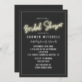 Neon Vrijgezellenfeest Wit Teken Grijze Achtergron Kaart (Voorkant / Achterkant)