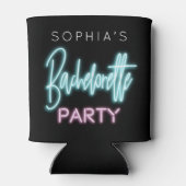 Neon vrijgezellenfeestje blikkoeler blikjeskoeler (Achterkant)