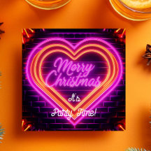 Neon vrolijk kerstfeest
