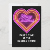 Neon vrolijk kerstfeest kaart (Voorkant)