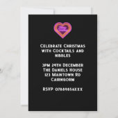 Neon vrolijk kerstfeest kaart (Achterkant)