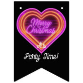 Neon vrolijk kerstfeest vlaggetjes (Eerste vlag)