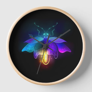 Neon vuurvlieg op zwart