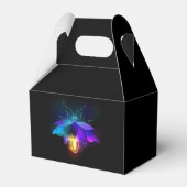Neon vuurvlieg op zwart bedankdoosjes (Achterkant)
