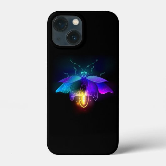 Neon vuurvlieg op zwart Case-Mate iPhone case (Achterkant)