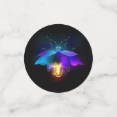 Neon vuurvlieg op zwart confetti (Kleine voorkant)