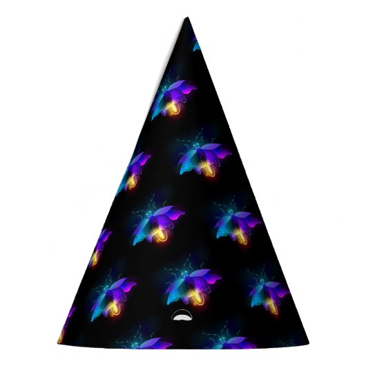 Neon vuurvlieg op zwart feesthoedjes (Links)