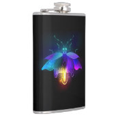 Neon vuurvlieg op zwart heupfles (Rechts)