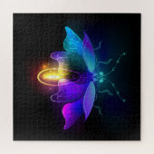 Neon vuurvlieg op zwart legpuzzel (Horizontaal)