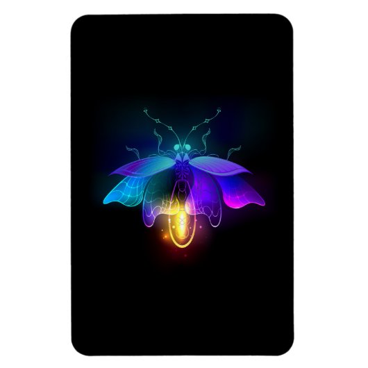 Neon vuurvlieg op zwart magneet (Verticaal)