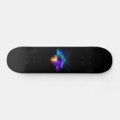 Neon vuurvlieg op zwart persoonlijk skateboard (Horizontaal)