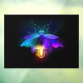Neon vuurvlieg op zwart raamsticker (Vel 3)