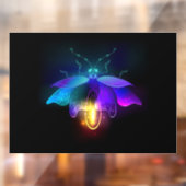 Neon vuurvlieg op zwart raamsticker (Vel 2)