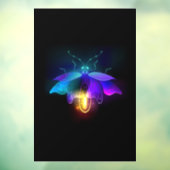 Neon vuurvlieg op zwart raamsticker (Vel 3)