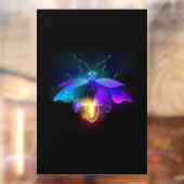Neon vuurvlieg op zwart raamsticker (Vel 2)