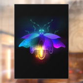Neon vuurvlieg op zwart raamsticker (Vel 2)