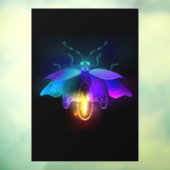 Neon vuurvlieg op zwart raamsticker (Vel 3)